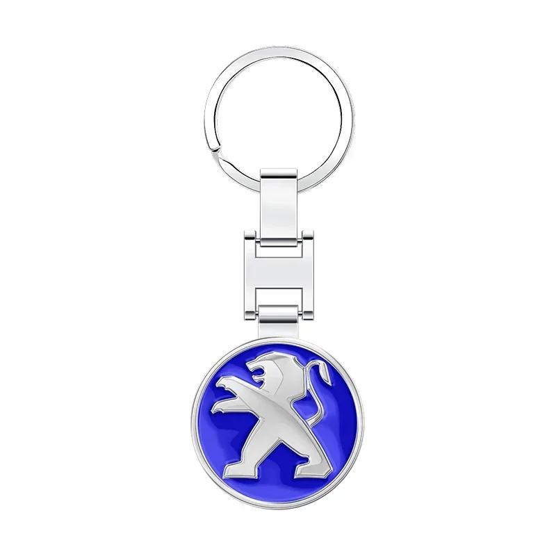 

2026 Hot Car Sticker 1PCS Car Aluminium Keychain Auto Decoration Styling Accessories For Peugeot 206 307 308 3008 207 208 407 50 синий