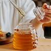 Transparent Bee Jar Tapered Jar Large Honey Bottle Glass Stirring Rod Honeycomb Tank  Honey Pot Jar