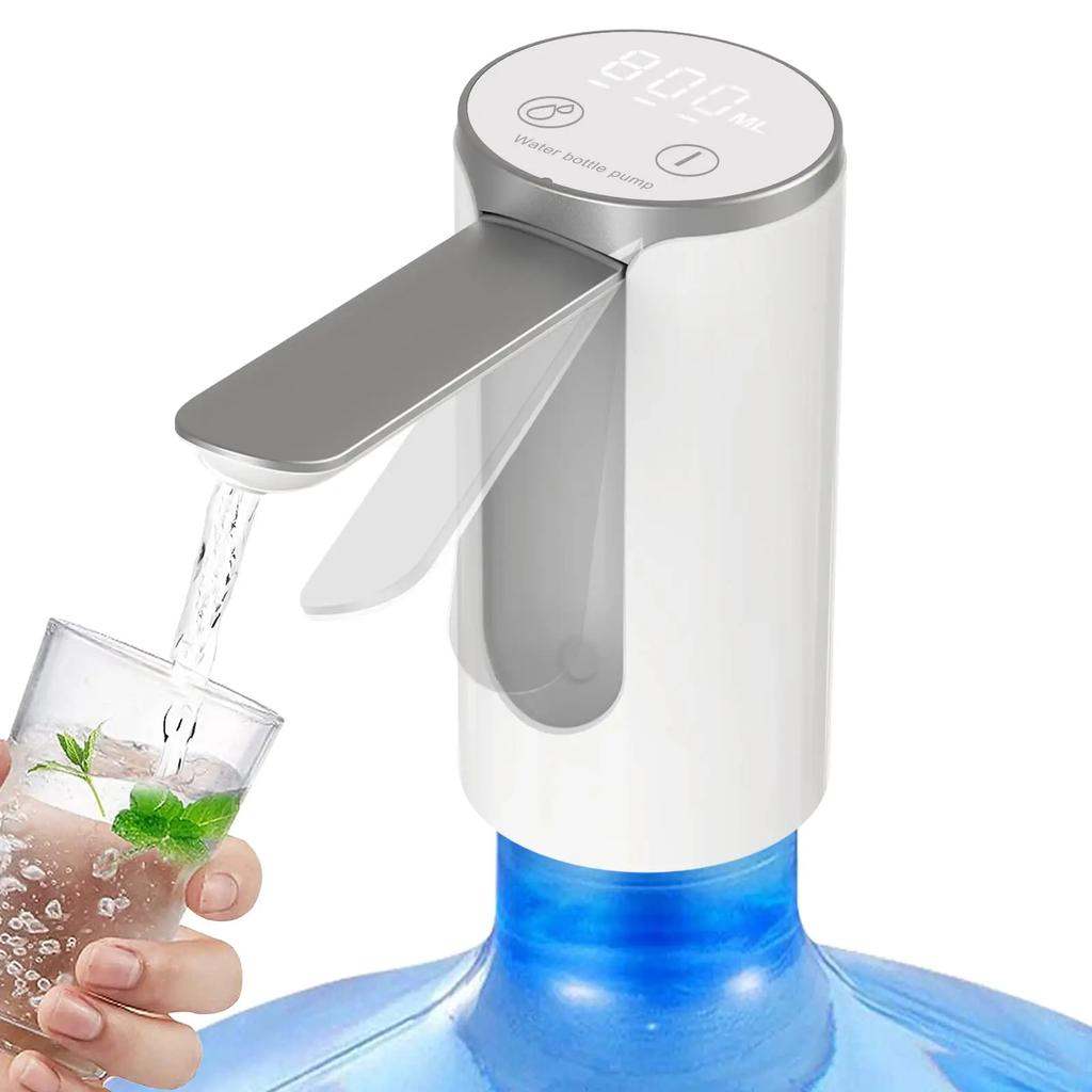 1PC LED Display Water Bottle Pump Foldable Electric 1200mah Type C Rechargeable Automatic Stop Touch Button 3 Quantitative Settings
