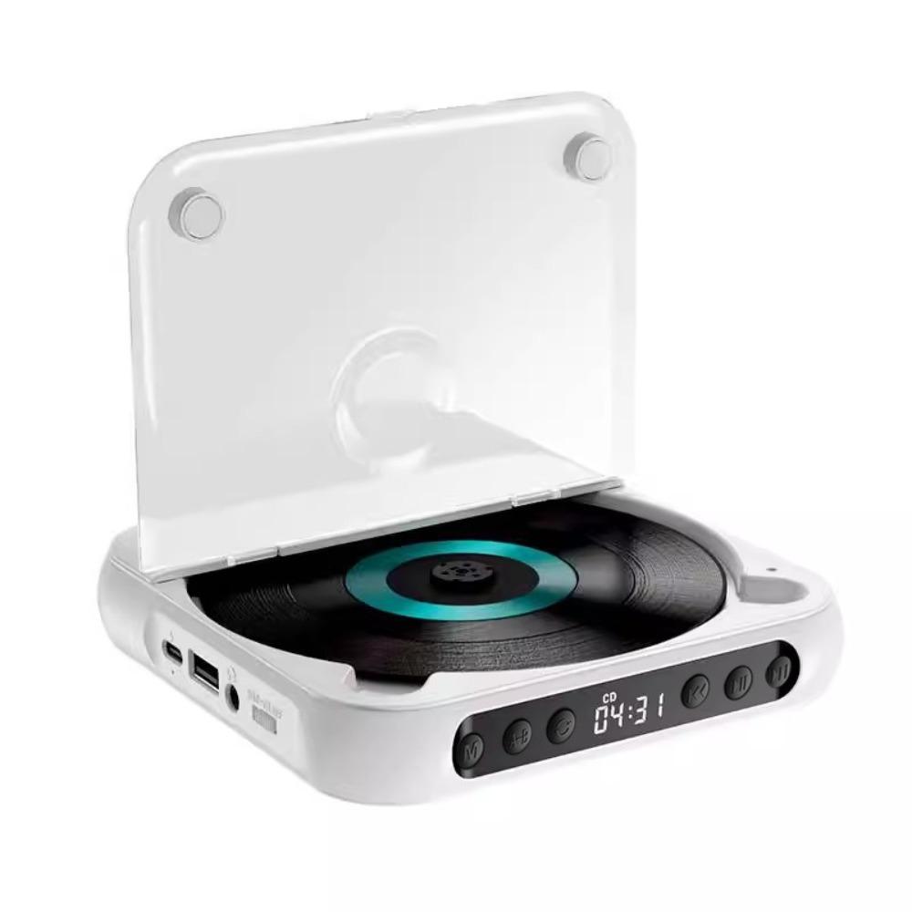 Wireless Bluetooth CD Player LCD Screen Rechargeable CD Player  for Travel, Home, Car