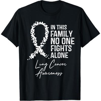 In This Family No One Fights Alone Shirt Lung Cancer T-Shirt