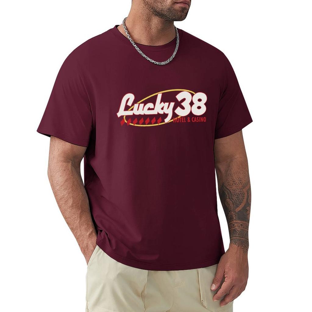Lucky 38 T-Shirt Designer Shirts Anime Tshirt Graphic T Shirt Vintage Black T-Shirts For Men