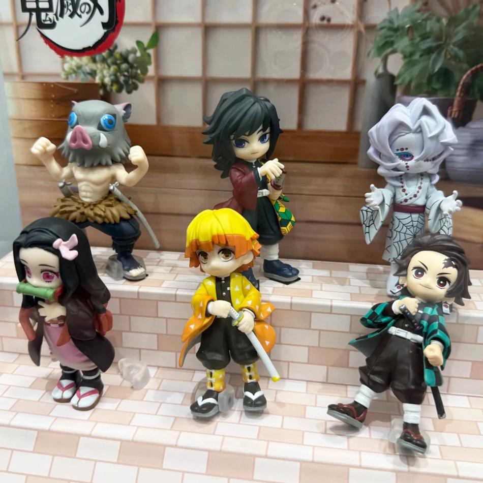 Demon Slayer Tanjiro Kamado Nezuko Anime Cartoon Figure Blind Box Creative Personalized Statue Model Ornament Surprise Gift Box