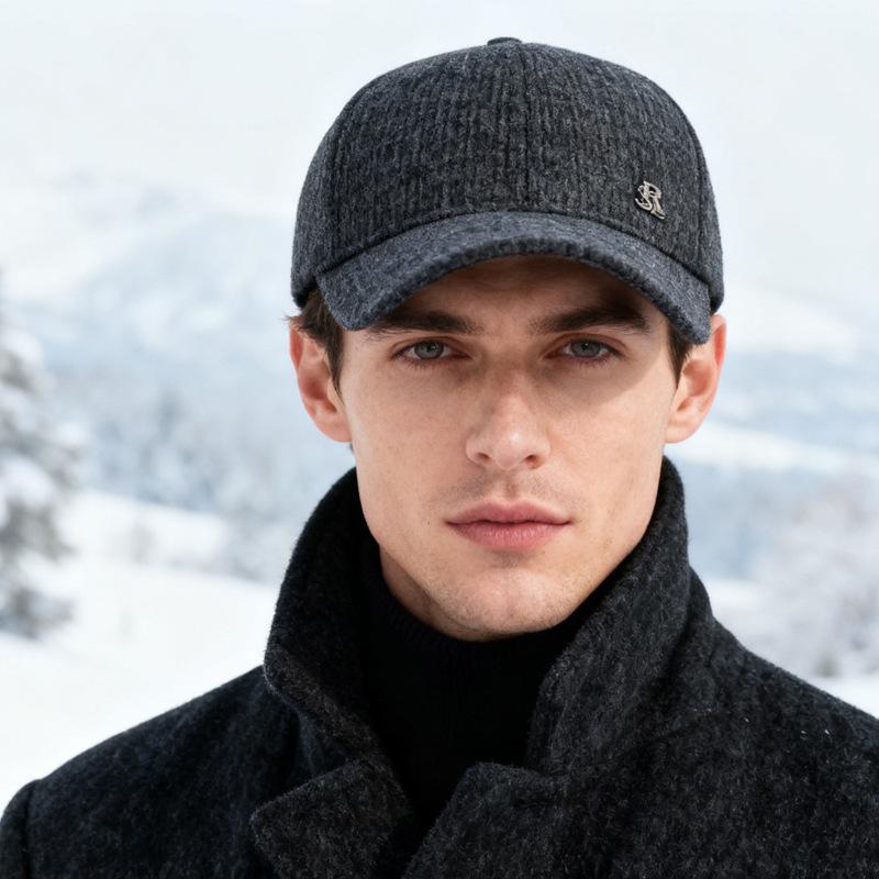 Men's Winter Warm Cap Dad Grandpa Cotton Hat Autumn Ear Protection Baseball Cap