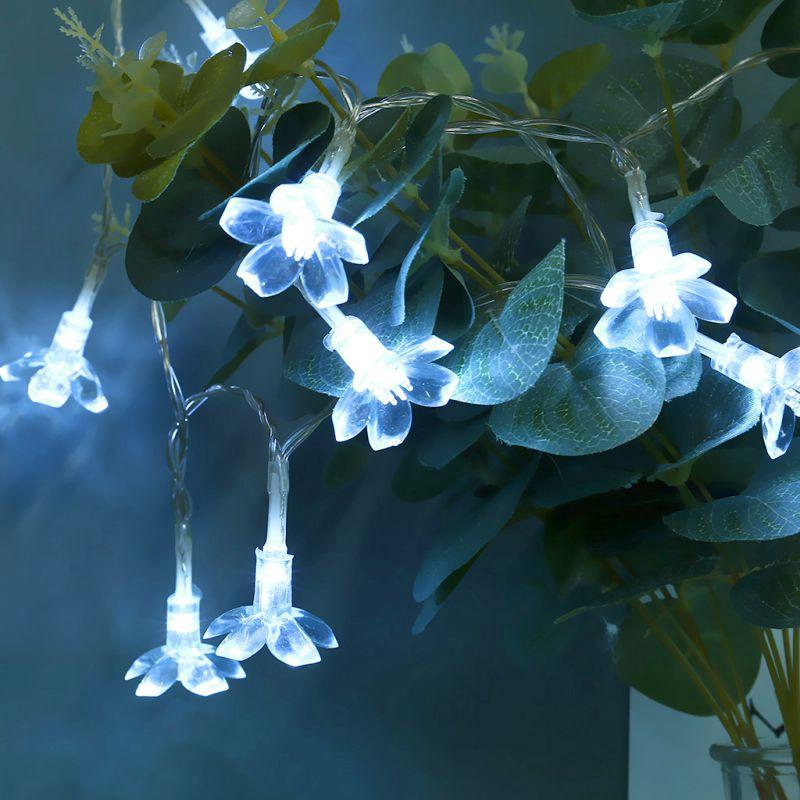 8 Modes 20 Lights With Remote Control Cherry Blossom Decorative Light String Room Plum Blossom Decorative Light String (without Battery)