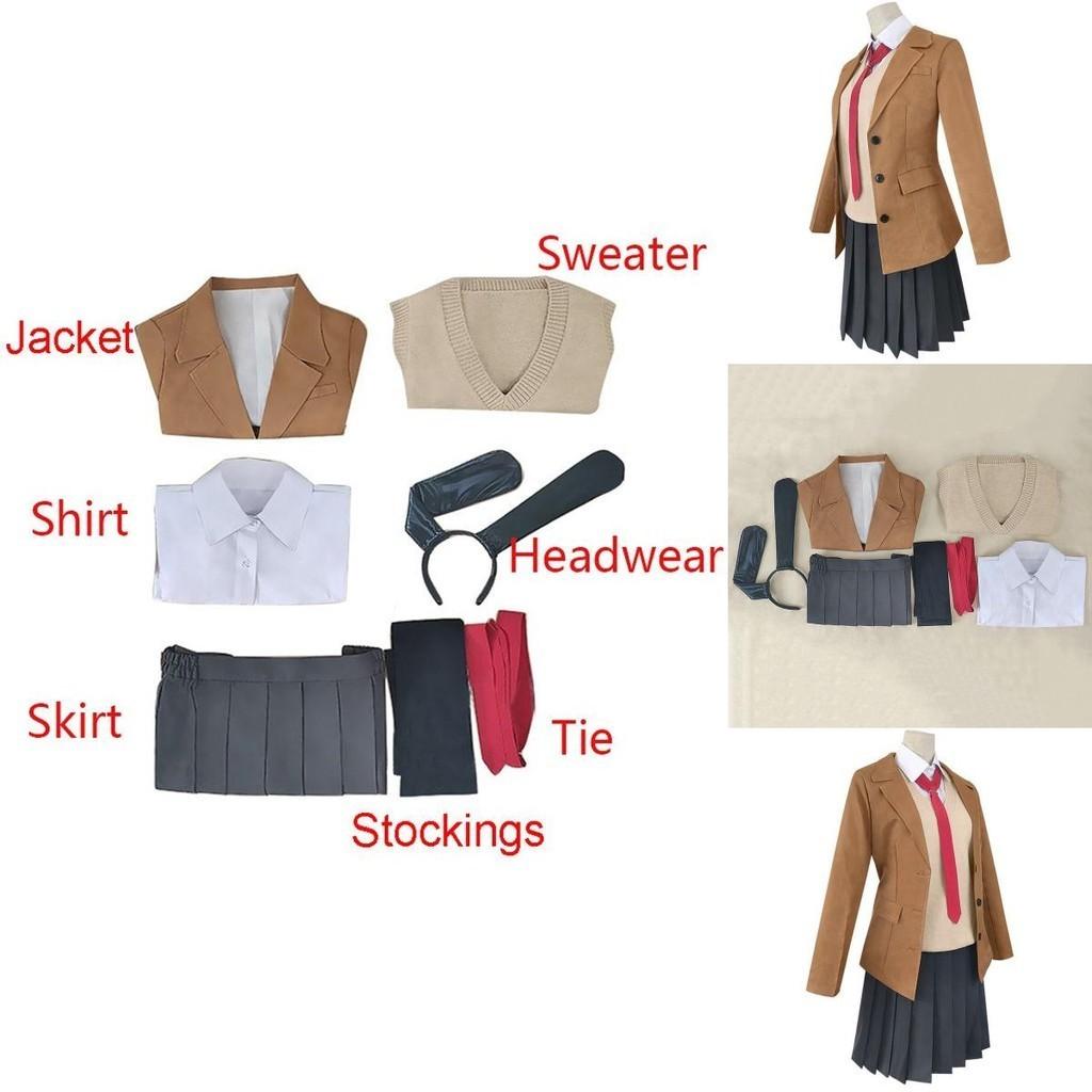 Premium Seishun Buta Yarou Wa Bunny Girl Sakurajima Mai Cosplay Costume Full Set Outfit For Captivating Parties And Events