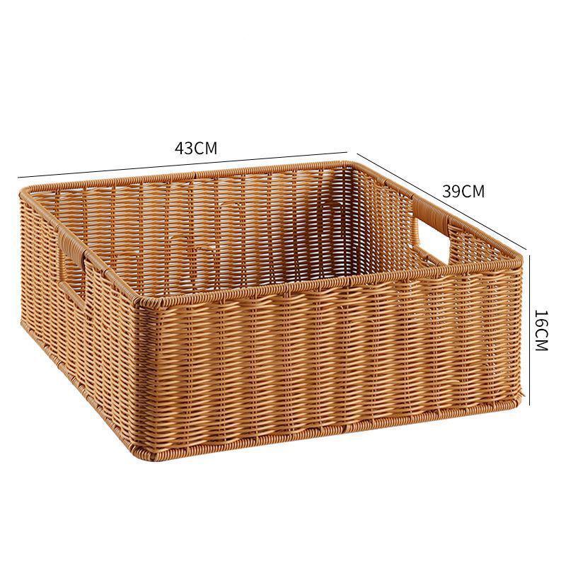 Extra großer Aufbewahrungskorb aus geflochtenem Rattanimitat mit Deckel für Kleidung