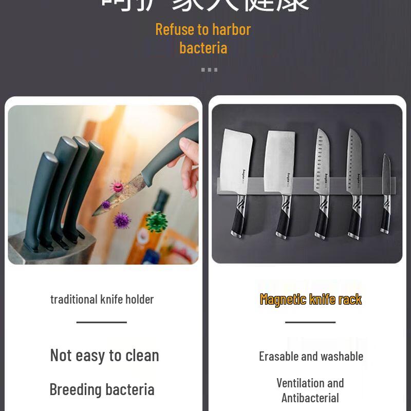 Taoba 304 Stainless Steel Magnetic Kitchen Knife Rack