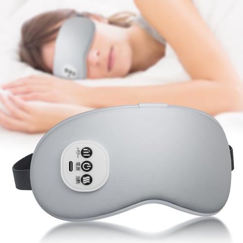 

fanituhan USB Rechargeable Cordless Eye Mask with Automatic Off Timer, Dual Temperature Settings, Vibration Mode, Reusable Gel Eye Mask, Adjustable Si