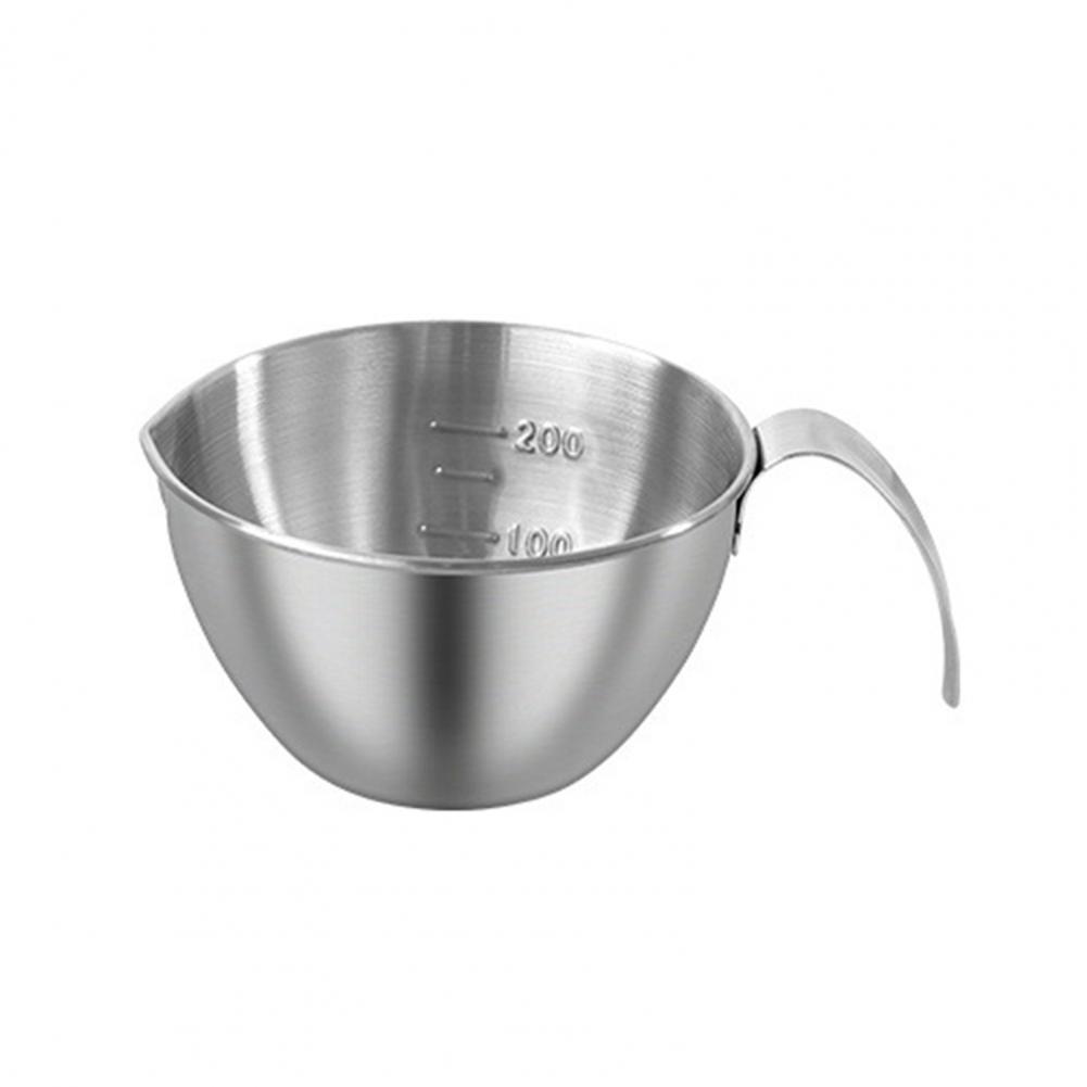 

Мерный стаканчик для пищевых продуктов Емкость мерного стаканчика из нержавеющей стали 304 с ручкой и весами Многофункциональные кухонные принадлежности для яиц