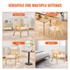 Rattan Chair, Mid Century Modern Dining Chair with Armrest, Upholstered Chair with Rattan Back, Retro Rattan Dining Room Kitchen Chair for Living