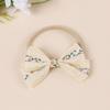 European American Style Pink Red Lace Hair Bow Headbands Fashionable Flower Bowknot Hairbands for Baby Girls Made of Polyester