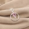 Morganite Gemstone 925 Sterling Silver Pretty Pendant 1.2" Handmade Jewelry For Women PP-68-14