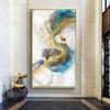 Nordic Geometric Wall Art Canvas Painting Abstract Golden Deer Birds Posters and Prints Wall Pictures for Living Room Home Decor