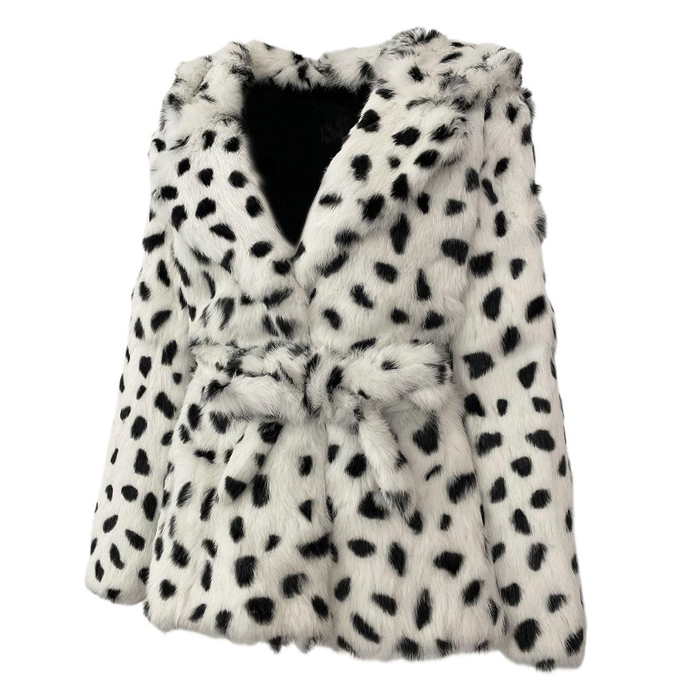 OFTBUY 2024 Skutečná přírodní králičí kožešina Krátký kabát Leopardí pásek Zimní bunda Ženy Silné Teplé Elegantní svrchní oblečení Streetwear Móda