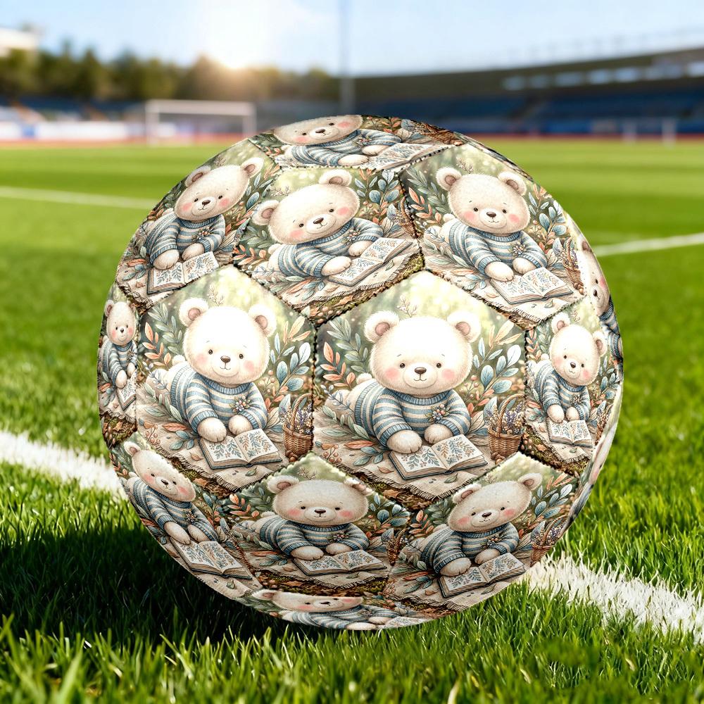 1pc Bear Forest Size 5 Soccer Ball Professional Lightweight Durable Match Training Football Indoor &Outdoor Sports BallTraining Ball Y30