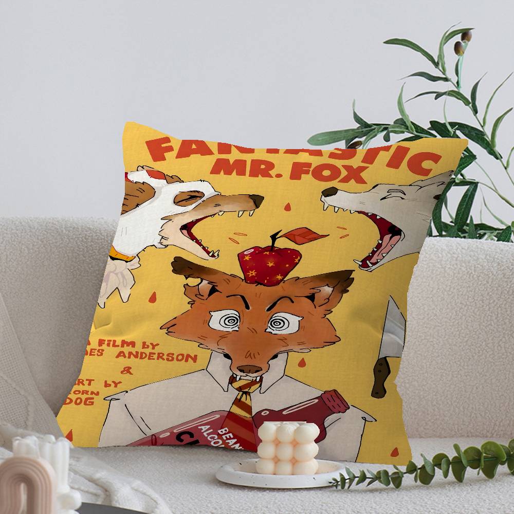 Movie The Fantastic Mr Fox Pillowcase toon Gift Cushion Cover Bedroom Home Sofa Chair Seat Decor pillow case