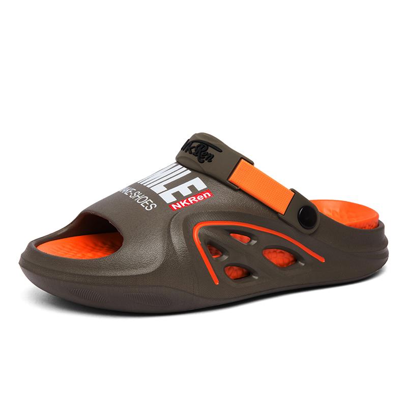 Fashion Summer Men's Slippers Thick Bottom Anti-Slip Sandals Casual Comfortable Driving Beach Shoes EVA Outsole For Indoor And Outdoor