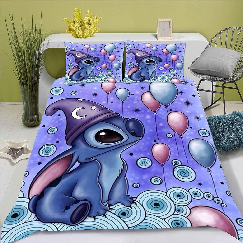 Digital 3D Printing Three-Piece Bedding Quilt Cover Pillowcase Home Textile
