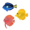 Luminous Artificial Aquarium Fish Decoration, Silicone Seven-Color Angelfish & Blue Tang.