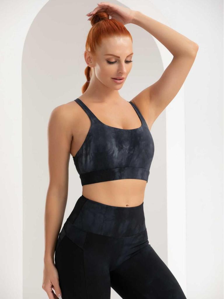 Tie-Dye Shockproof Sports Bra: Breathable, Quick-Drying Yoga & Fitness Tank Top