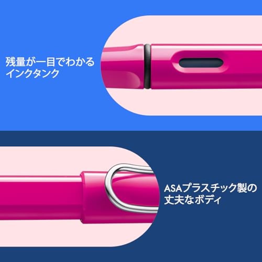 LAMY (Lamy) Safari Pink Fountain Pen - Ergonomic Grip and Polished Steel Tip Size F - Perfect for...