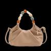 Stylish Soft Texture Handheld Pleated Bag For Women In Black Beige Brown And More