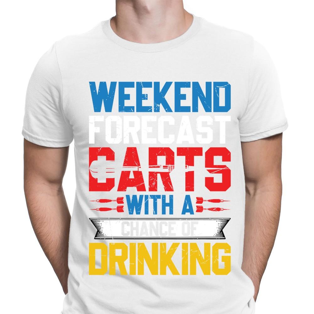 Weekend Forecast Darts With A Chance Of Drinking Funny Novelty Mens TShirts6NE