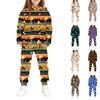 Kids Hoodie and Pants Set Halloween Print Pullover Sweatshirt for Boys Girls