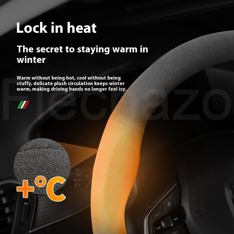 38cm Car Steering Wheel Cover For VOLVO S40 S60 S90 S80 C30 C40 C70 XC40 XC60 XC70 XC90 V40 V50 V60 V70 V90 2025 Suede Anti-slip