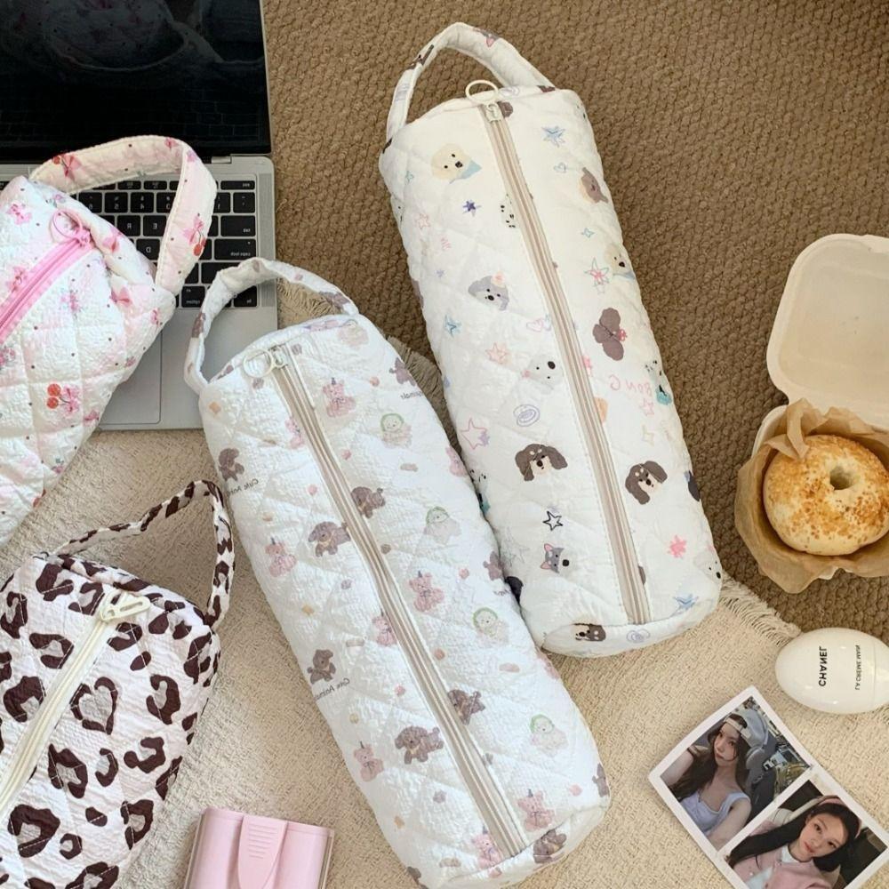 Large Capacity Hair Dryer Storage Bag Quilting Cotton Carrying Case Curler Storage Bag  for Travel