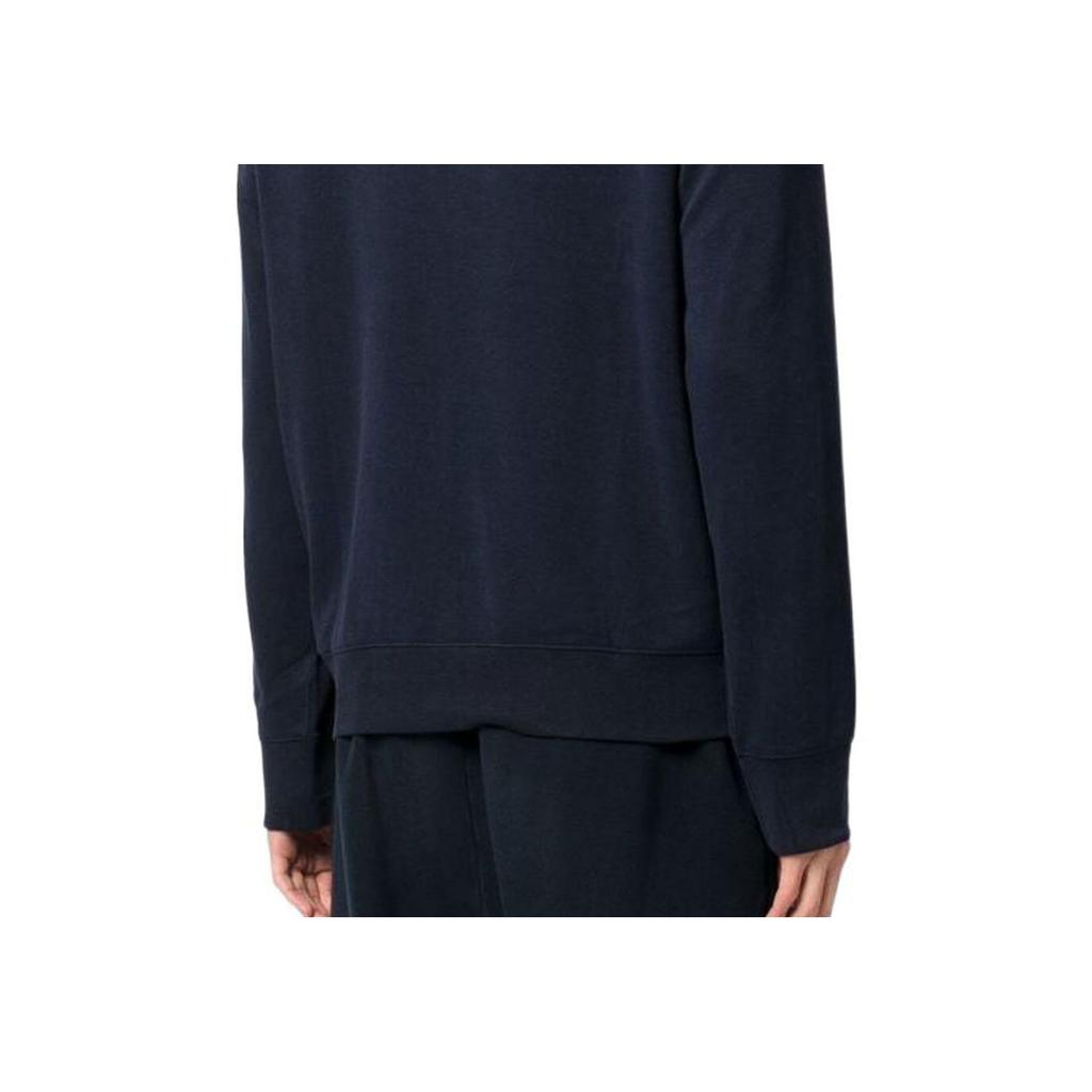 Polo Ralph Lauren FW22 Solid Color Small Pony Embroidered Half-Zip Sweatshirt Men sweatshirt Navy-Blue 710812963-003