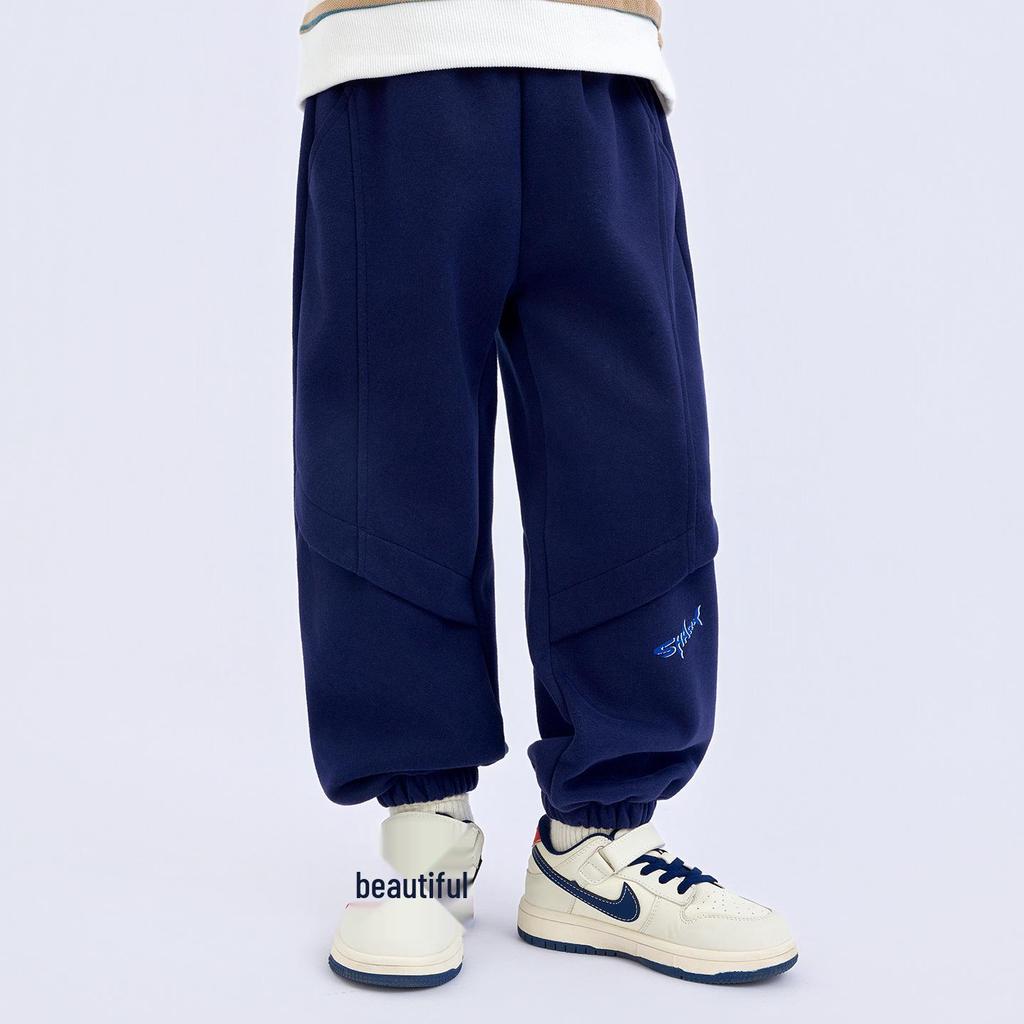 Pojkars 2025 Vinter Fleecefodrade Sportbyxor - Trendiga och Casual för Barn