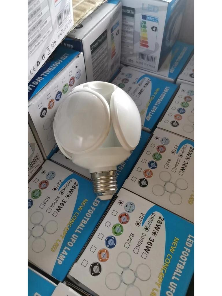 High-Brightness E27 LED Football Light with Solar Charging and Foldable Design