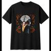 Tattoo Ostrich with Feathers Bird Mens T-Shirt Black 100% Cotton Nature Tee