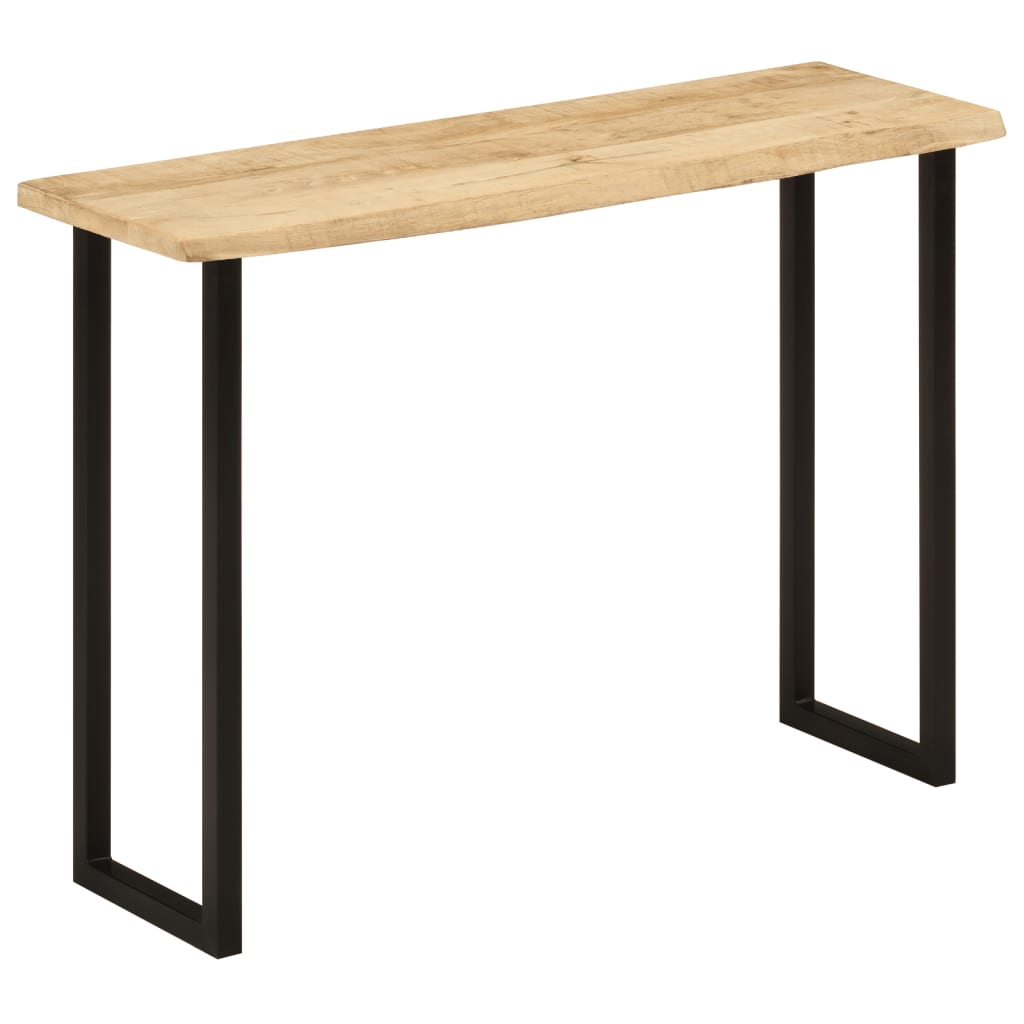 Console Table with Live Edge 105 x 33 x 76 cm Solid Mango Wood