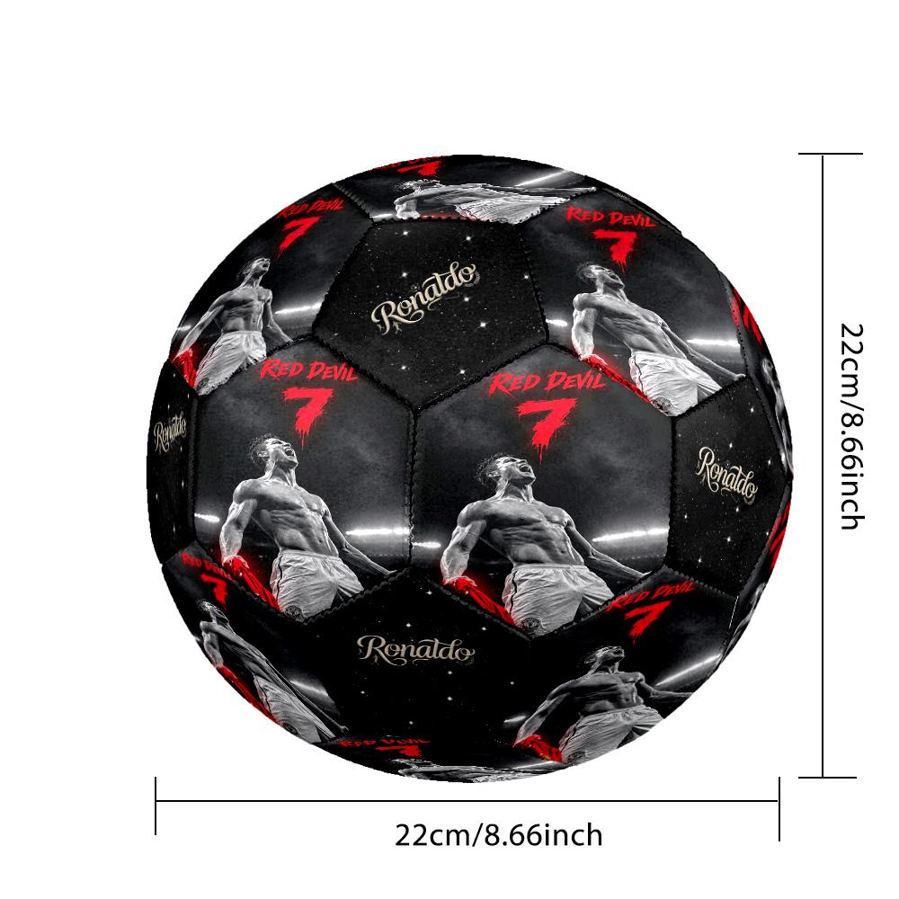 Ronaldo's Iconic Number Seven Size 5 Football Machine-Stitched Indoor/Outdoor Training and Matches Unique Gift for Soccer Lovers