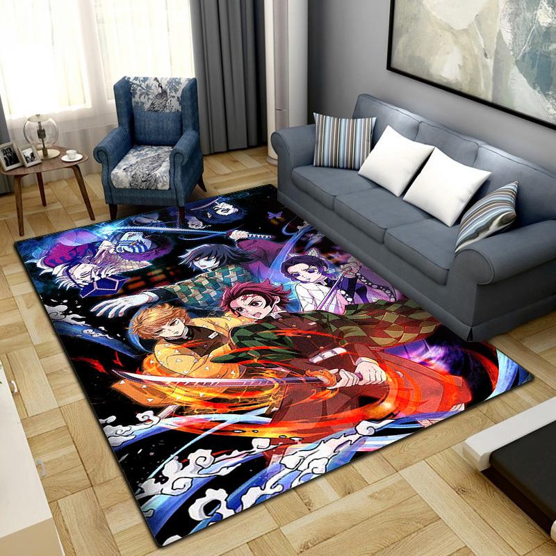 Demon Slayer Rug for Home Decoration,Washable Non-slip Large Rug Floot Mat LXRa8