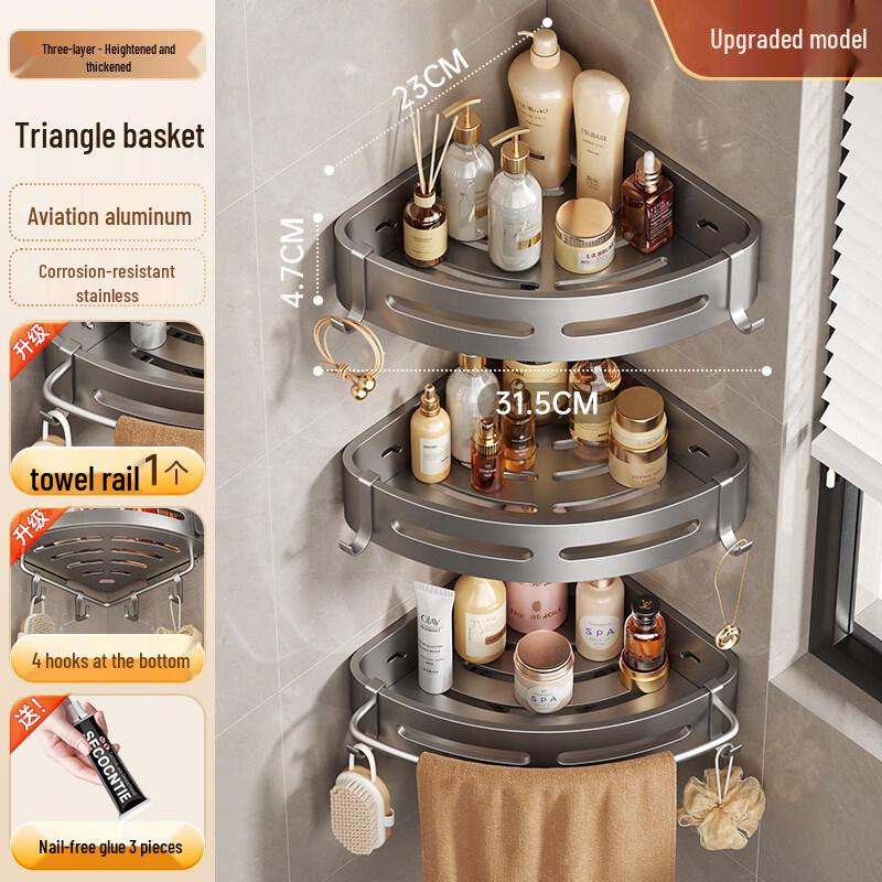 Qianyu Aluminum Triangular Corner Shelf