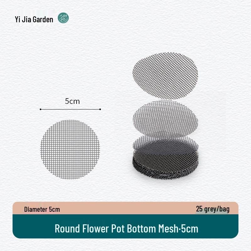 Ceramic Dark Grey Flower Pot Mesh Pad - Extra Large, Breathable & Insect-Resistant