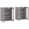 Wall Cabinets 2 pcs Grey Sonoma Wood Based Material