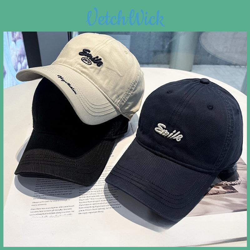 Cotton Sunshade Baseball Hat With Embroidered Alphabet Design For Travel And Sport