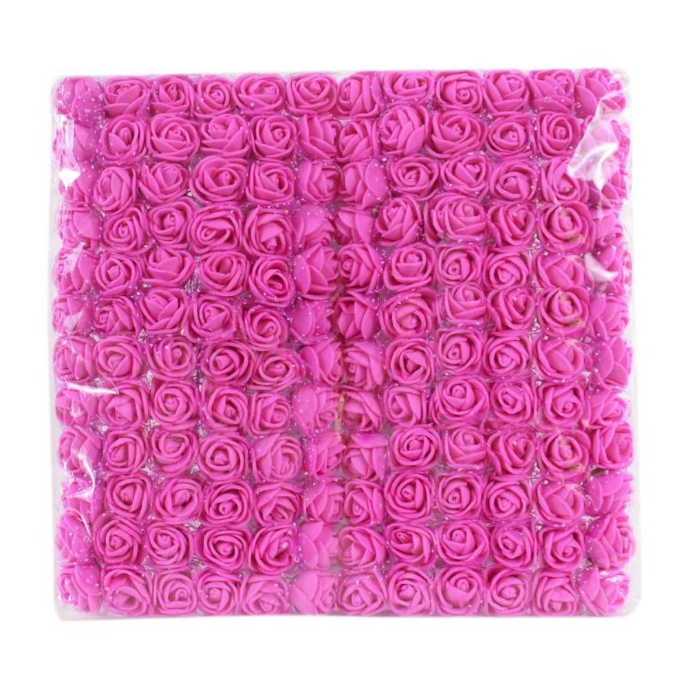 144/288 Stück Mini Spitze Rosenblume Kunstblume Kleine Schaumrosenblütenköpfe Hochzeitsdekoration DIY Bastelstraußzubehör