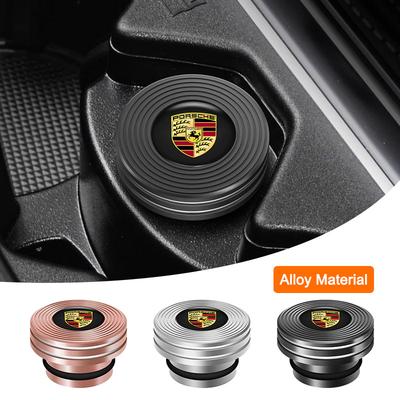 Zinc Alloy Car Cigarette Lighter Anti-Dust Cover Protection Cap for Porsche 911 718 Cayenne Cayman Panamera Macan Taycan Boxster