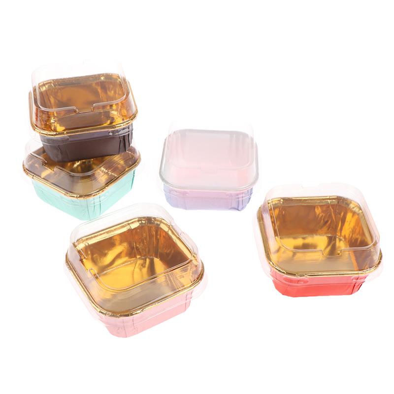 Square Cupcake Paper Oil-Proof Chiffon Roll Cake Cup Baking Muffin Mold Holder
