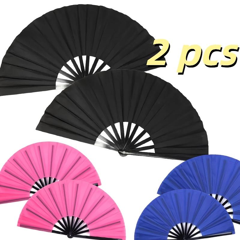 2pcs Traditional Chinese Hand Fan Folding Fans and Tai Chi Folding Fans - Suitable for Martial Arts Training and Dance