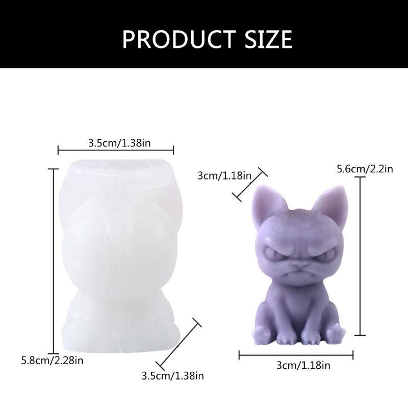 Dog Shaped Silicone Candle Molds Epoxy Resin Silicone Molds for Candle Soap Plaster Decorations, Plaster Silicone Molds