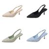 Chic High Heel Slide Sandals For Women Summer Dress Casual Footwear