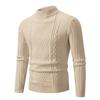 Men S Twisted Knit Sweater Casual Loose Long Sleeve Pullover