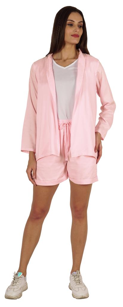 Inkmeso Elegant Shrug  & Shorts Set For Women  s 3 Piece Outfits Loungewear Summer